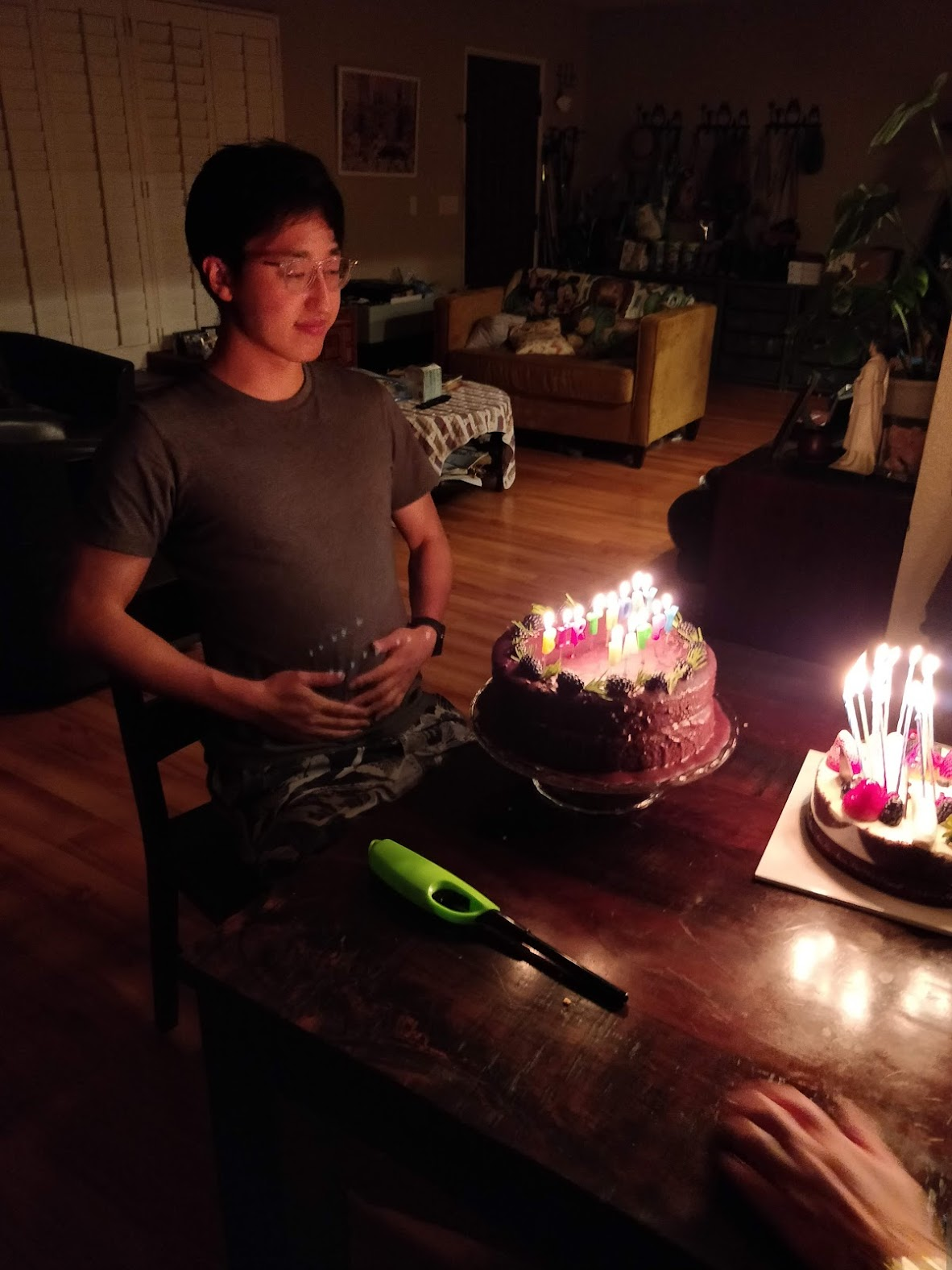 Celebrating Leo’s birthday at his house!